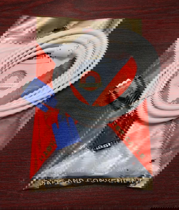 كابل شاشه 3 متر ابيض محمل Image 2 Preview