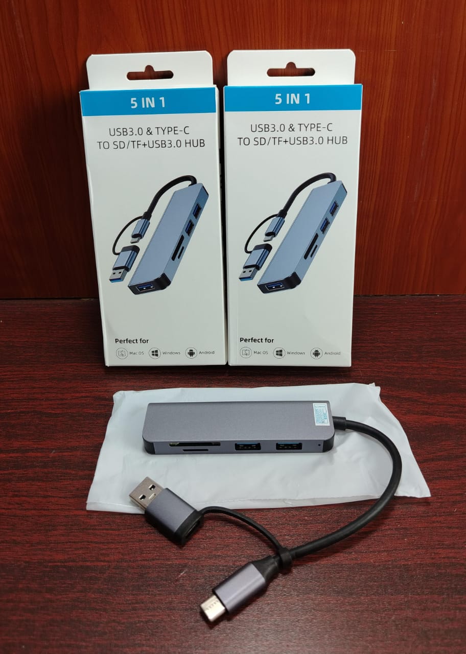 كونفرت TYPE-C + USB to (3 USB 3.0 + 2 Memory Slot) 1*5 Preview Image