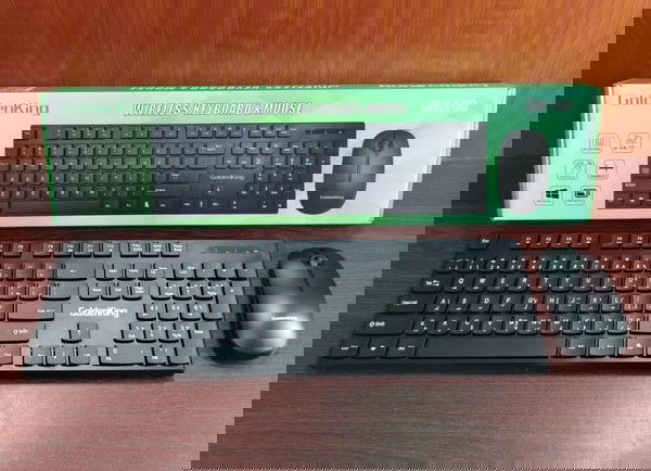 كيبورد + ماوس وايرليس Golden KING gk100 Image 1 Preview