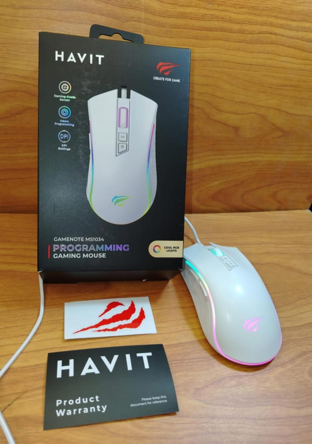ماوس جيمينج مضئ 7 كليك ضمان HAVIT ms1034 Preview Image
