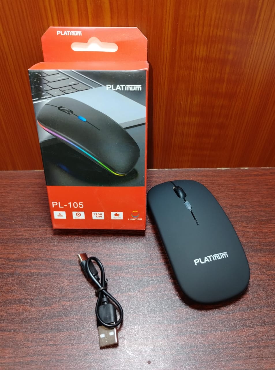 ماوس وايرليس شحن مضئ ضمان Platinum Pl105 Preview Image