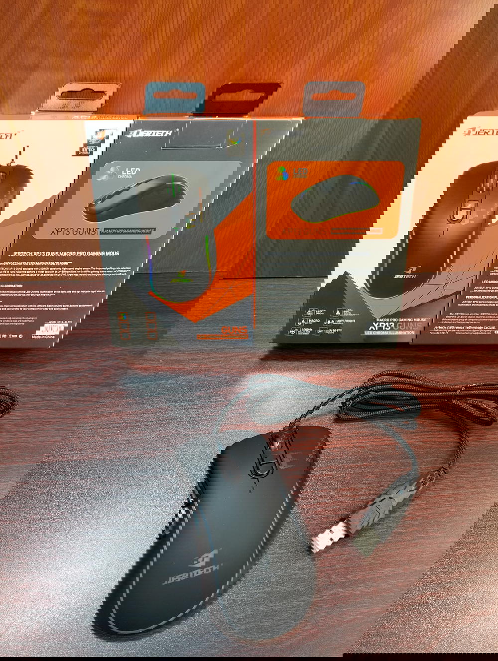 ماوس معدن جيمينج مضئ ضمان JerTech usb Preview Image