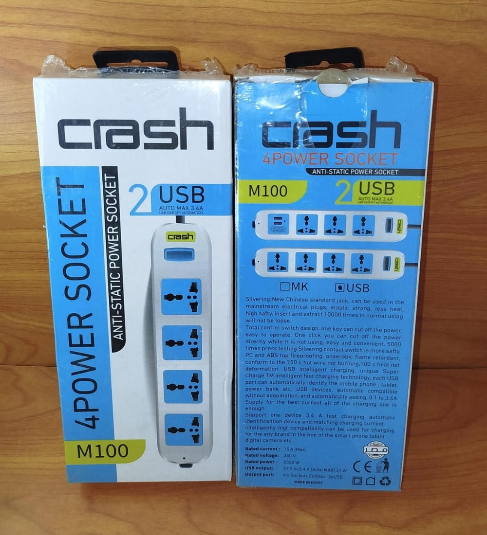 مشترك كهرباء m100 احمال 2usb + ٣ عين Crash  Preview Image