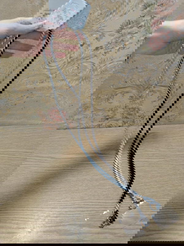 ميدالية نـص ستراس (كـروس) طويلة 🍁 Image 6 Preview