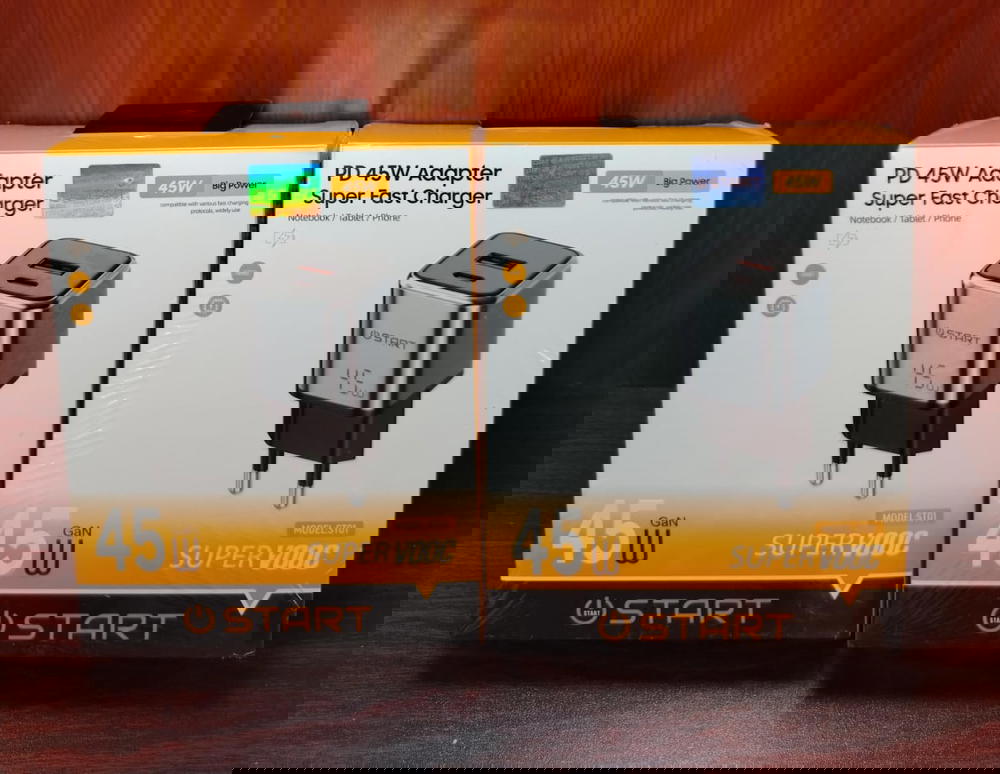 رأس شاحن 45 وات 2 مخرج PD ضمان Start st01 Preview Image