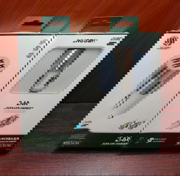 رأس شاحن سياره 2 مخرج 2.4A معدن ضمان JNUOBI cc-02 Image 1 Preview