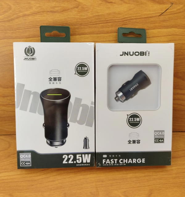 رأس شاحن سياره 22.5 وات معدن QC4.0 ضمان JNUOBI cc-6a Image 1 Preview