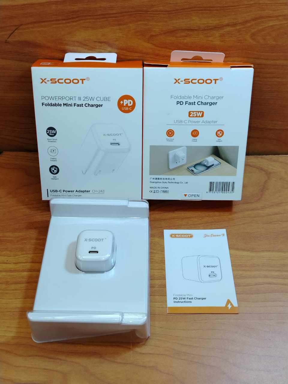 رأس شاحن تايب سي 25 وات PD ضمان X-Scoot  Preview Image