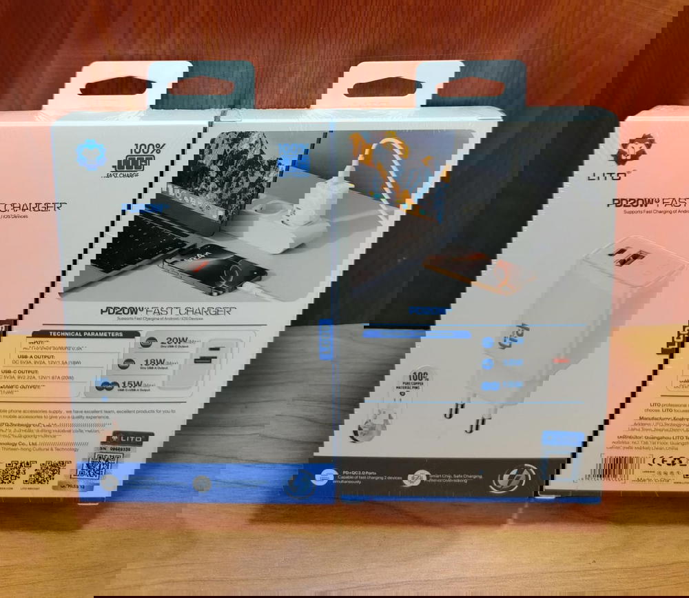 رأس شاحن 2 مخرج 20 وات PD ضمان LITO lc09 Preview Image