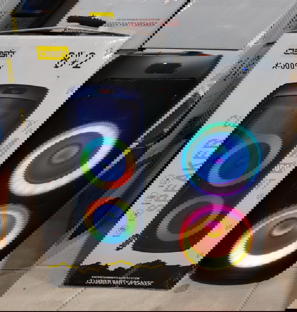 صب فردة 8 بوصة دبل كهرباء مضئ بلوتوث وراديو Crash 8001 Preview Image
