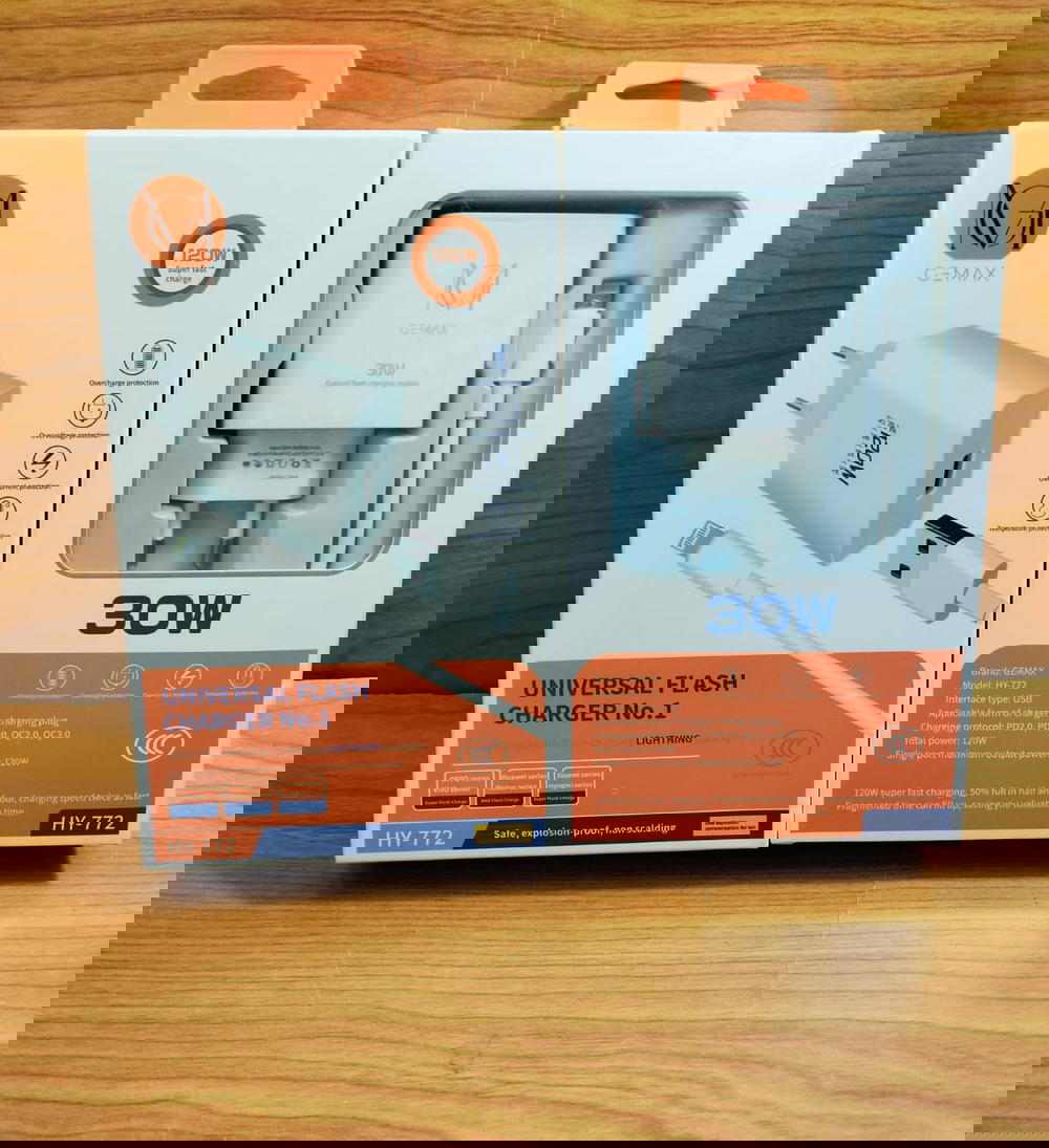 شاحن ايفون 30 وات ضمان GEMAX hy-772 Preview Image