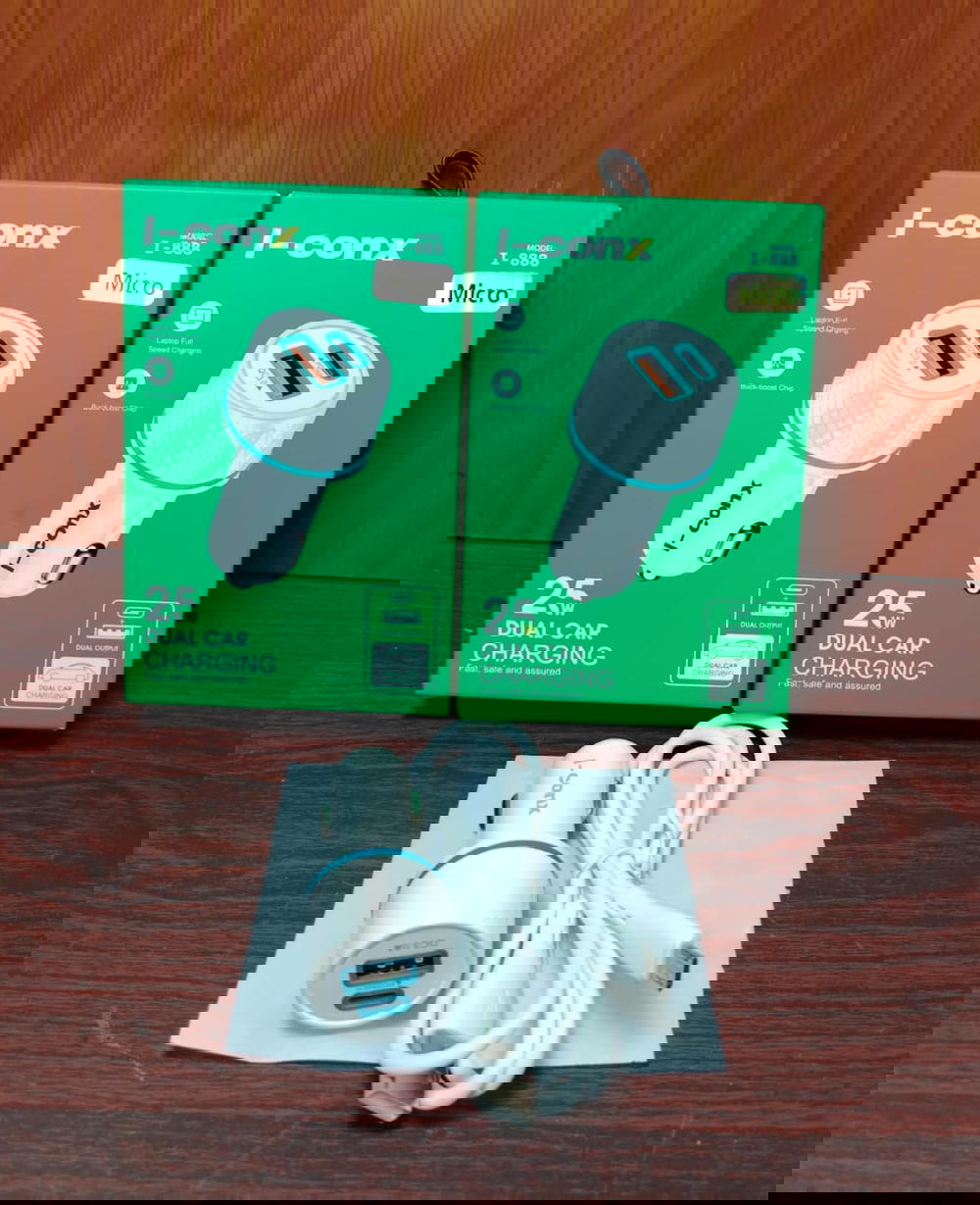 شاحن سيارة 25 امبير 2 مخرج ضمان I-conx I-888 Preview Image