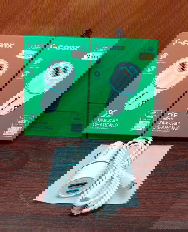 شاحن سيارة 25 امبير 2 مخرج ضمان I-conx I-888 Image 1 Preview