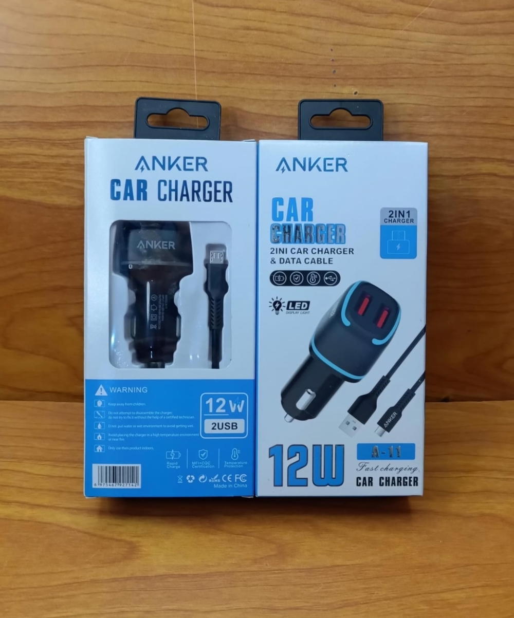 شاحن سياره ميكرو 2 مخرج Anker A-11 Preview Image