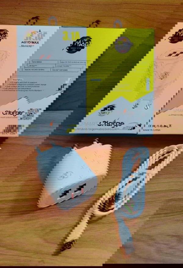 شاحن تايب سي 2 مخرج 3.1 امبير ضمان MASA ma2 Image 1 Preview