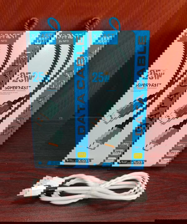 كابل تايب سي 25 وات ضمان X-Fast x-033 Image 1 Preview
