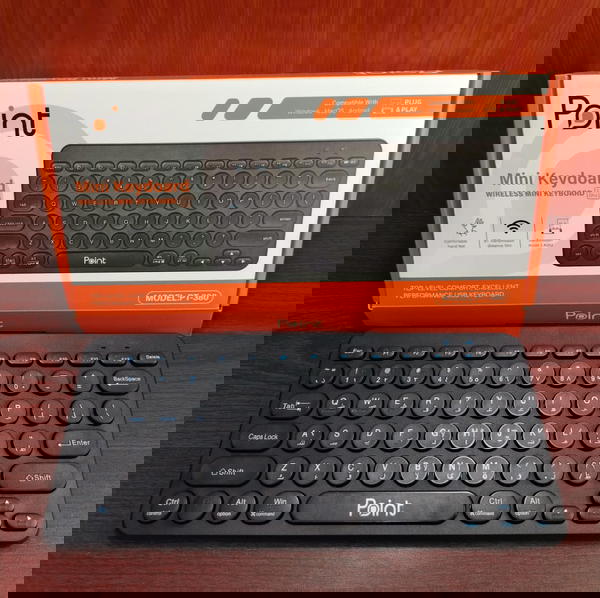 كيبورد ميني وايرليس + بلوتوث ضمان Point PT-380 Image 1 Preview
