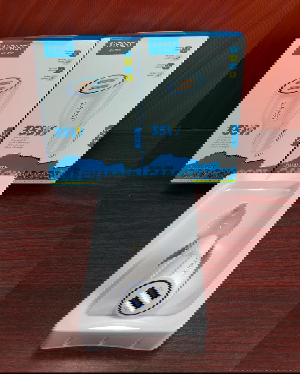 رأس شاحن سيارة 2 مخرج ضمان X-Fast x025 Preview Image