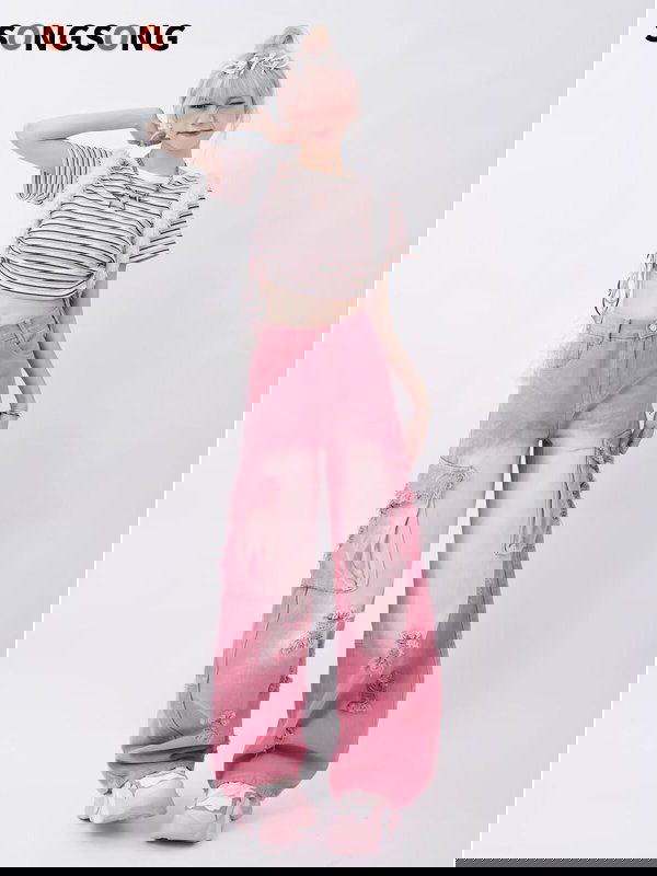 Pink Cargo Pants Preview Image