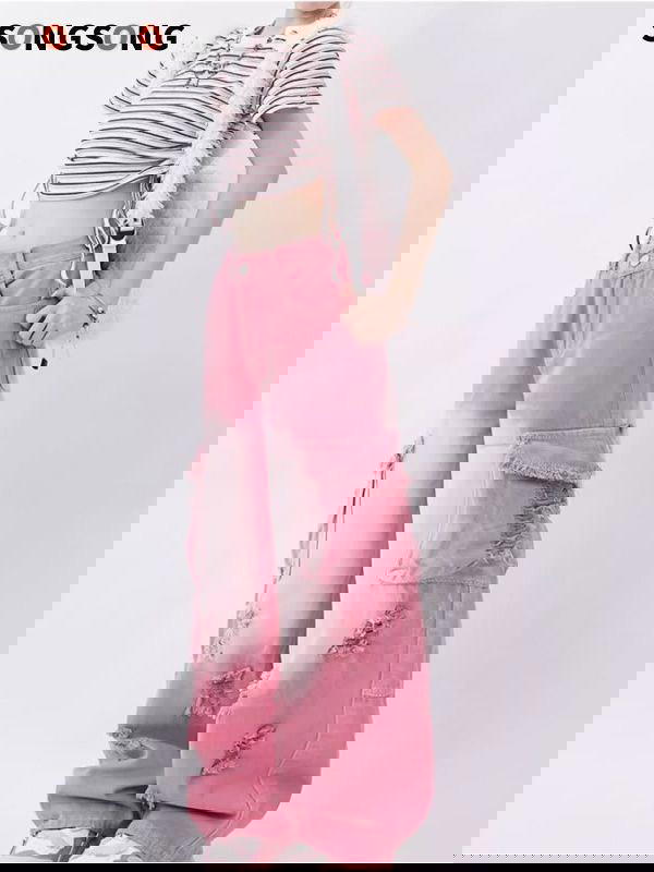 Pink Cargo Pants Image 2 Preview