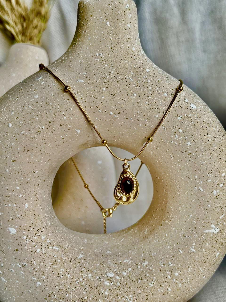 vintage necklace with stone Preview Image