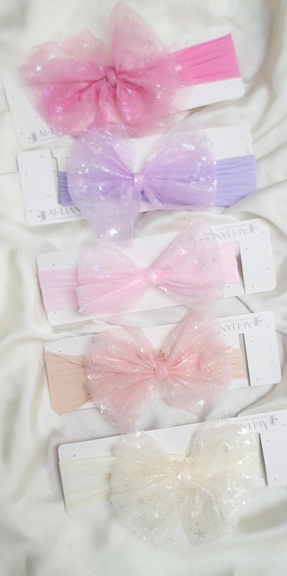 Baby Headband / Soft Cute bow سورتيت فيونكة جليتر نجوم    Preview Image