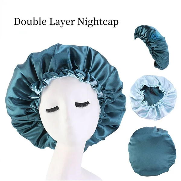 Hair Care / Satin Night Cap بونيه ستان وشين + ٢ توكة  Image 1 Preview