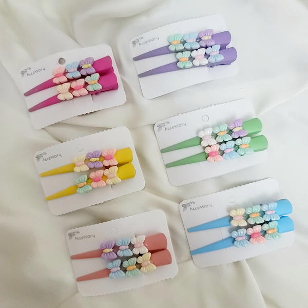 Hair Pin / Metal Flowery Pin عدد ٢ بنسة معدن فلوري كيوت Image 1 Preview