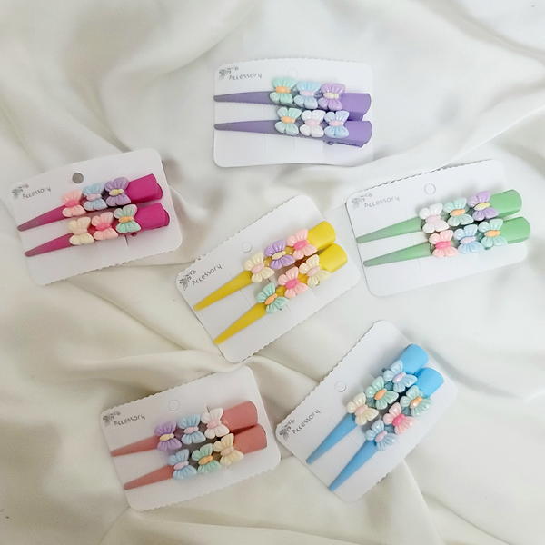 Hair Pin / Metal Flowery Pin عدد ٢ بنسة معدن فلوري كيوت Image 2 Preview