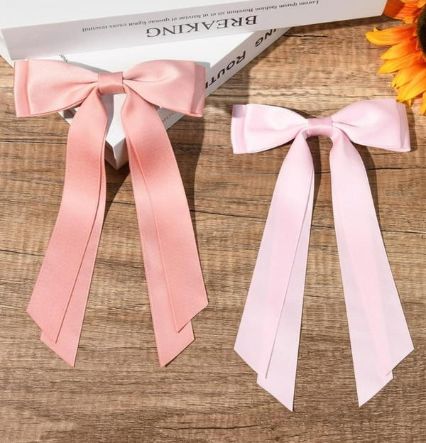 Hair Pin/ Slim Bow بنس فيونكة رفيعه مع شريطة  Image 2 Preview