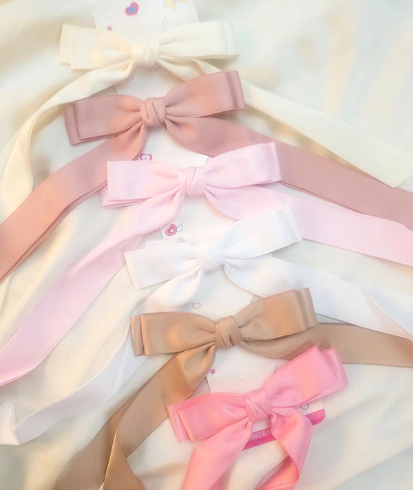 Hair Pin/ Slim Bow بنس فيونكة رفيعه مع شريطة  Image 5 Preview