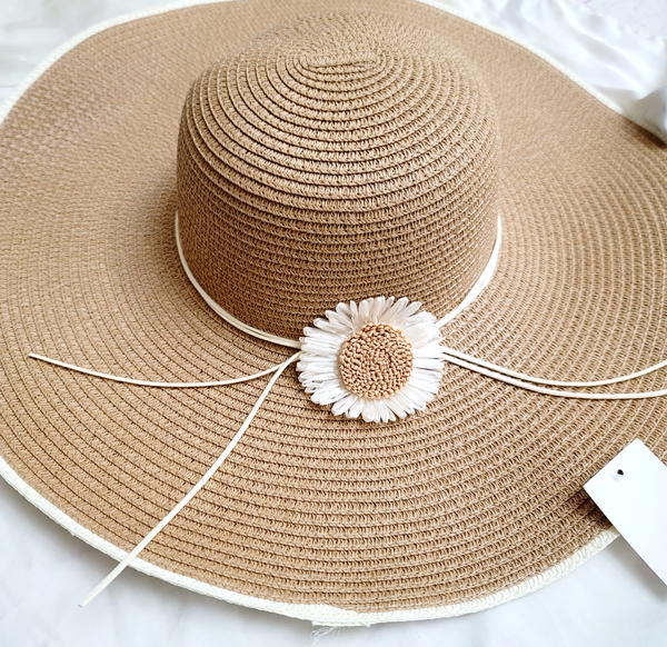 Seasonal / Sun Hat قبعه صيفية كاجوال وردة عباد الشمس  Image 2 Preview
