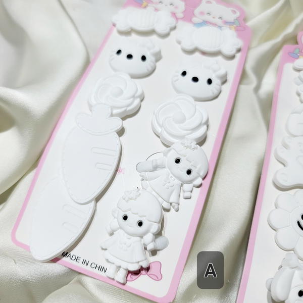 Hair Tie / Cute White Tie كارت اساتك ابيض ١٠قطع Image 2 Preview