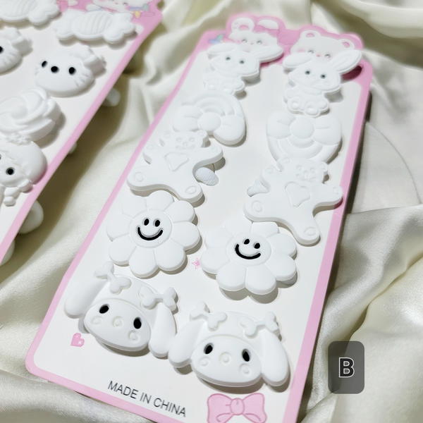 Hair Tie / Cute White Tie كارت اساتك ابيض ١٠قطع Image 3 Preview