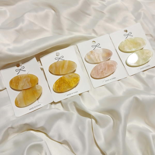 Hair Pin / Marble Pin x2 كارت بنس حجر ماربل Image 2 Preview