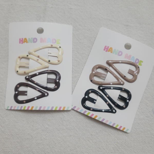 Hair Pin / Simple heart tic-tac بنسه قلوب مرنه  Image 1 Preview