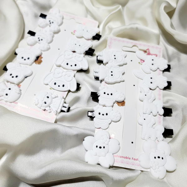 Hair Pin / Cute White Pins كارت بنس ابيض ١٠قطع Image 1 Preview