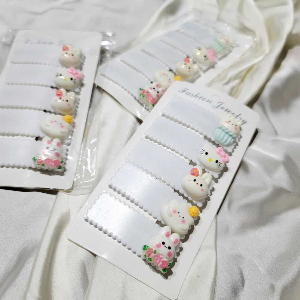Hair Pin / Cute White Pins كارت بنس ابيض 5قطع Preview Image