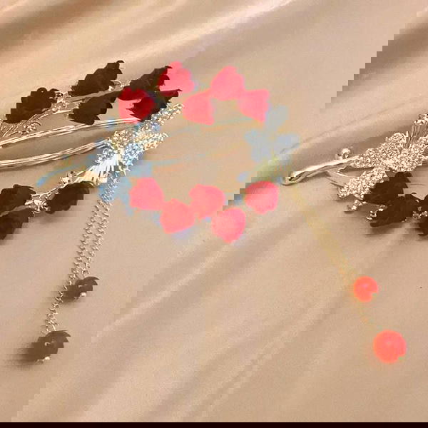 Hair Claw / Flowery Red Elegant Clip / كلبس شعر رويال انيق  Image 4 Preview