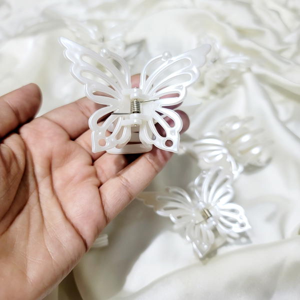 Hair Claw / Cute Small White Butterfly  Image 2 Preview