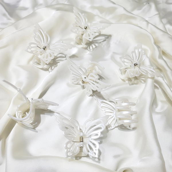 Hair Claw / Cute Small White Butterfly  Image 3 Preview
