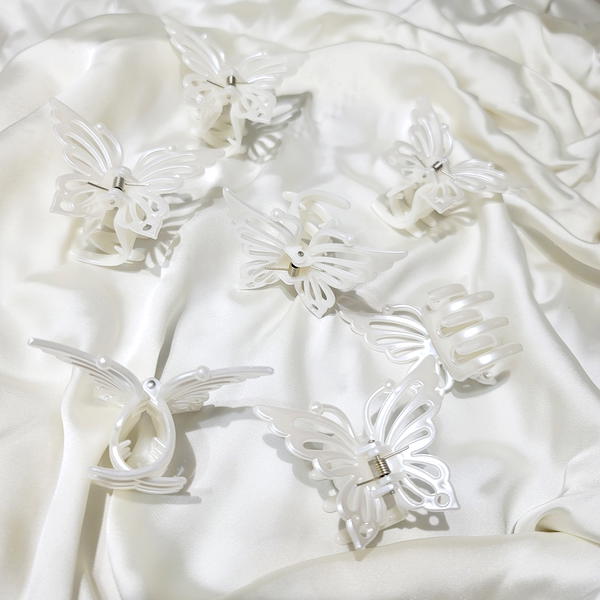 Hair Claw / Cute Small White Butterfly  Image 4 Preview