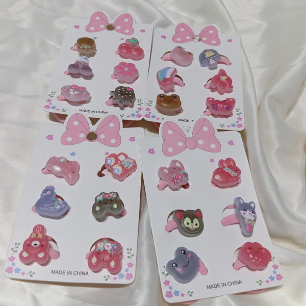 Hair tie / Cute Ties [x6] كارت توك استك ٦ قطع Image 3 Preview