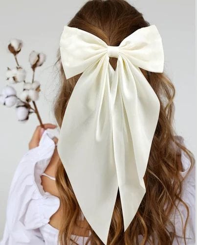  Hair Tie / Trendy soft Satin Bow بنسة فيونكة ستان   Image 4 Preview