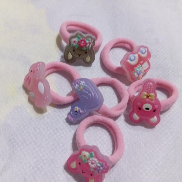 Hair tie / Cute Ties [x6] كارت توك استك ٦ قطع Image 4 Preview