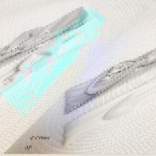 baby headband/ 2 years عرض اتنين سورتت ابيض و تركواز للاطفال Image 1 Preview