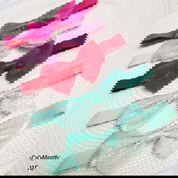 baby headband/ dantel bow headband سورتت فيونكة دانتيل  Image 2 Preview