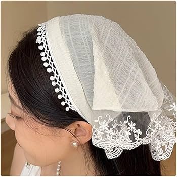 Headband / Lace Bandanaهيدباند دانتيل ستايل باندانا  Image 2 Preview