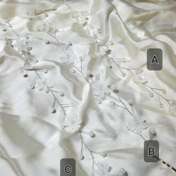 Pearl Blossom Hair Piece ✨ / هير بيس لؤلؤ وزهور Image 7 Preview