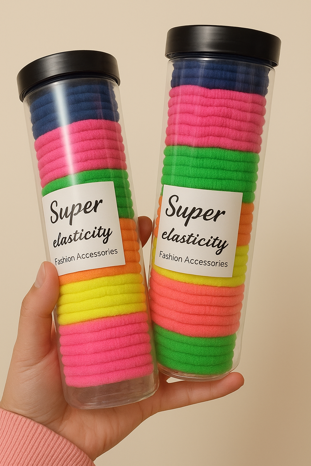 hair ties/ علبة توك استك ملونة 20 توكة hair ties tube about 20 Preview Image